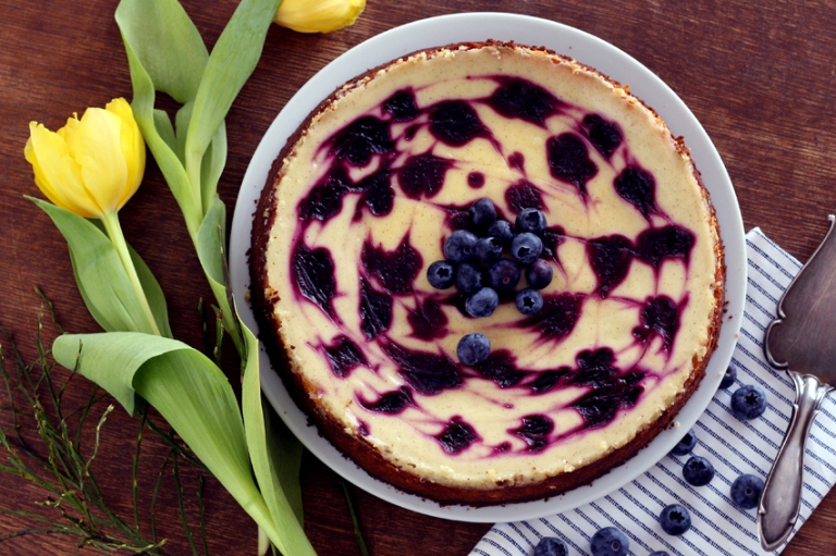 American Cheesecake mit Blaubeeren | lieblingsmahl