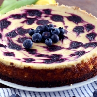 American Cheesecake mit Blaubeeren
